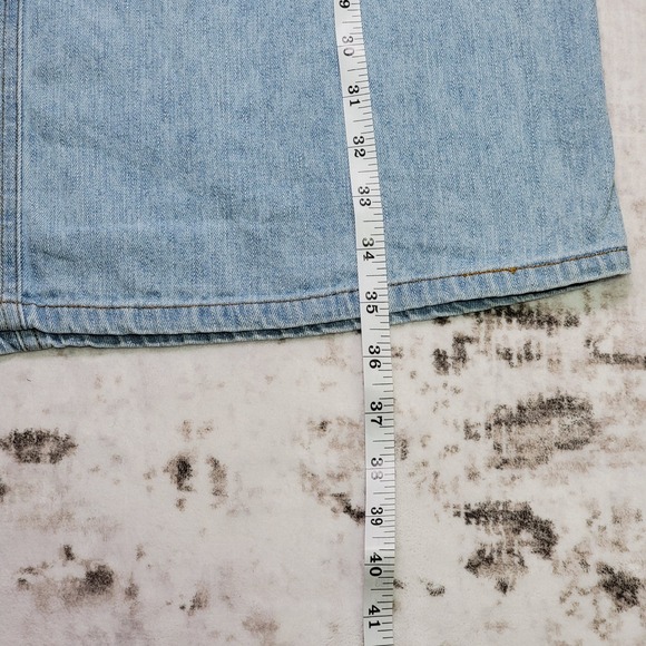 Vintage 90s Soft Girl Denim Zip Jumper Medium Coastal Dress Y2K Cottage - Picture 8 of 10